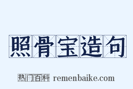 照骨宝造句是什么意思的图片